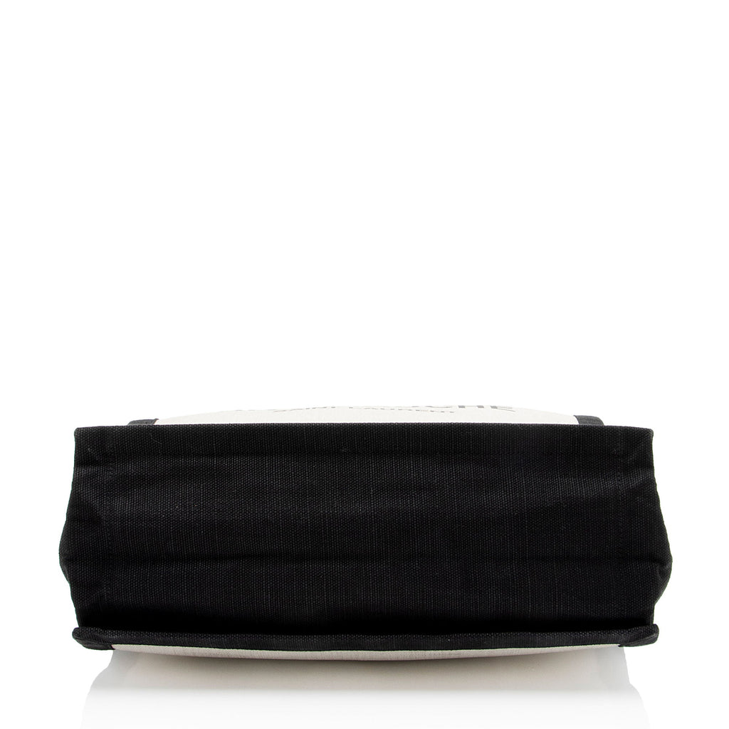 Saint Laurent Linen Calfskin Rive Gauche N/S Tote