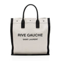 Saint Laurent Linen Calfskin Rive Gauche N/S Tote