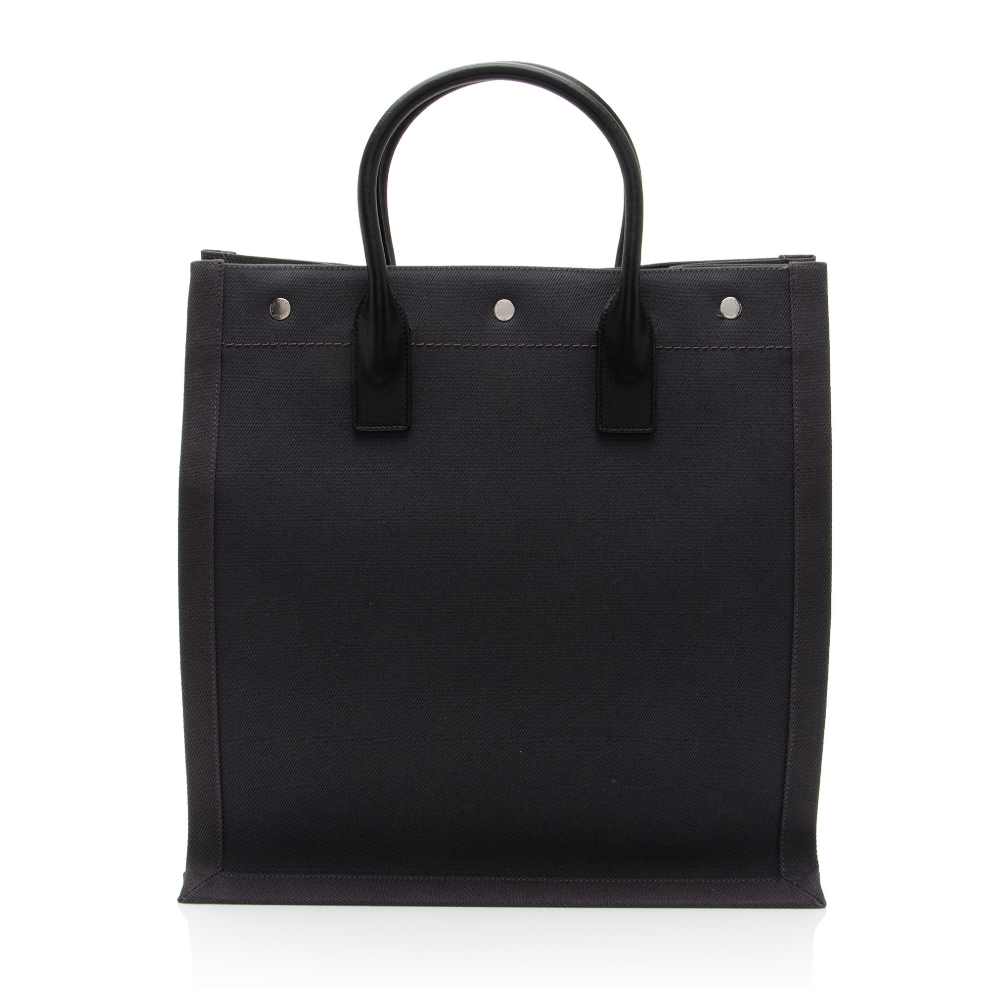 Saint Laurent Linen Calfskin Rive Gauche N/S Tote