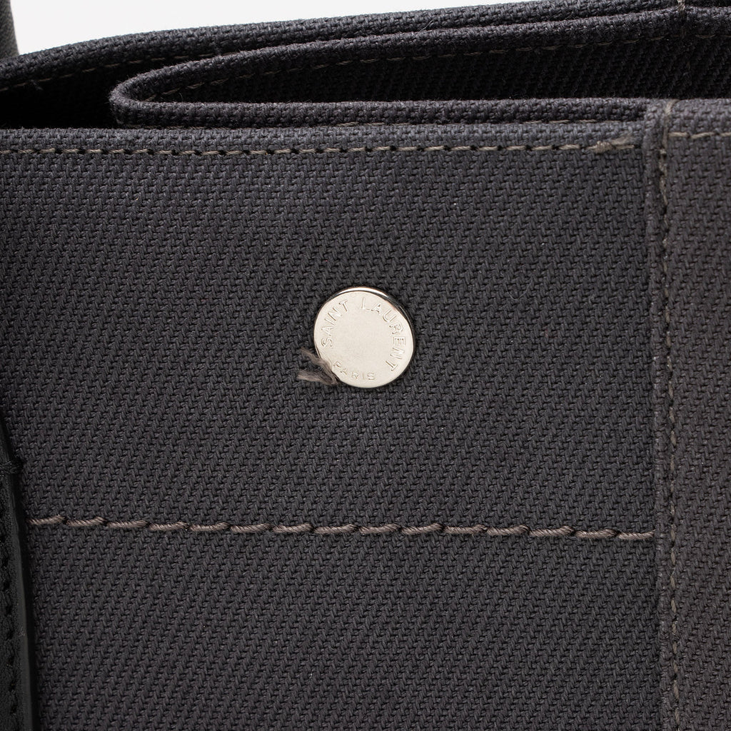 Saint Laurent Linen Calfskin Rive Gauche N/S Tote