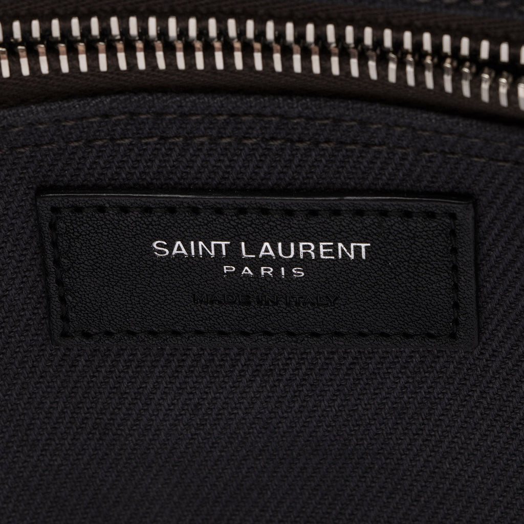 Saint Laurent Linen Calfskin Rive Gauche N/S Tote