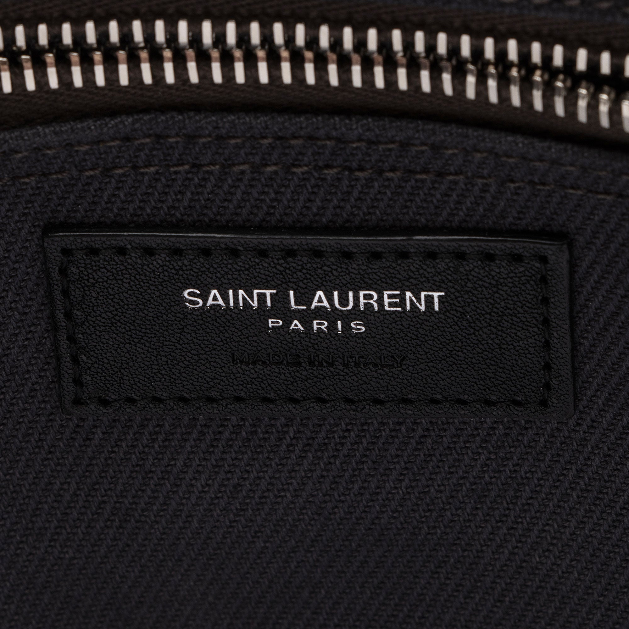 Saint Laurent Linen Calfskin Rive Gauche N/S Tote