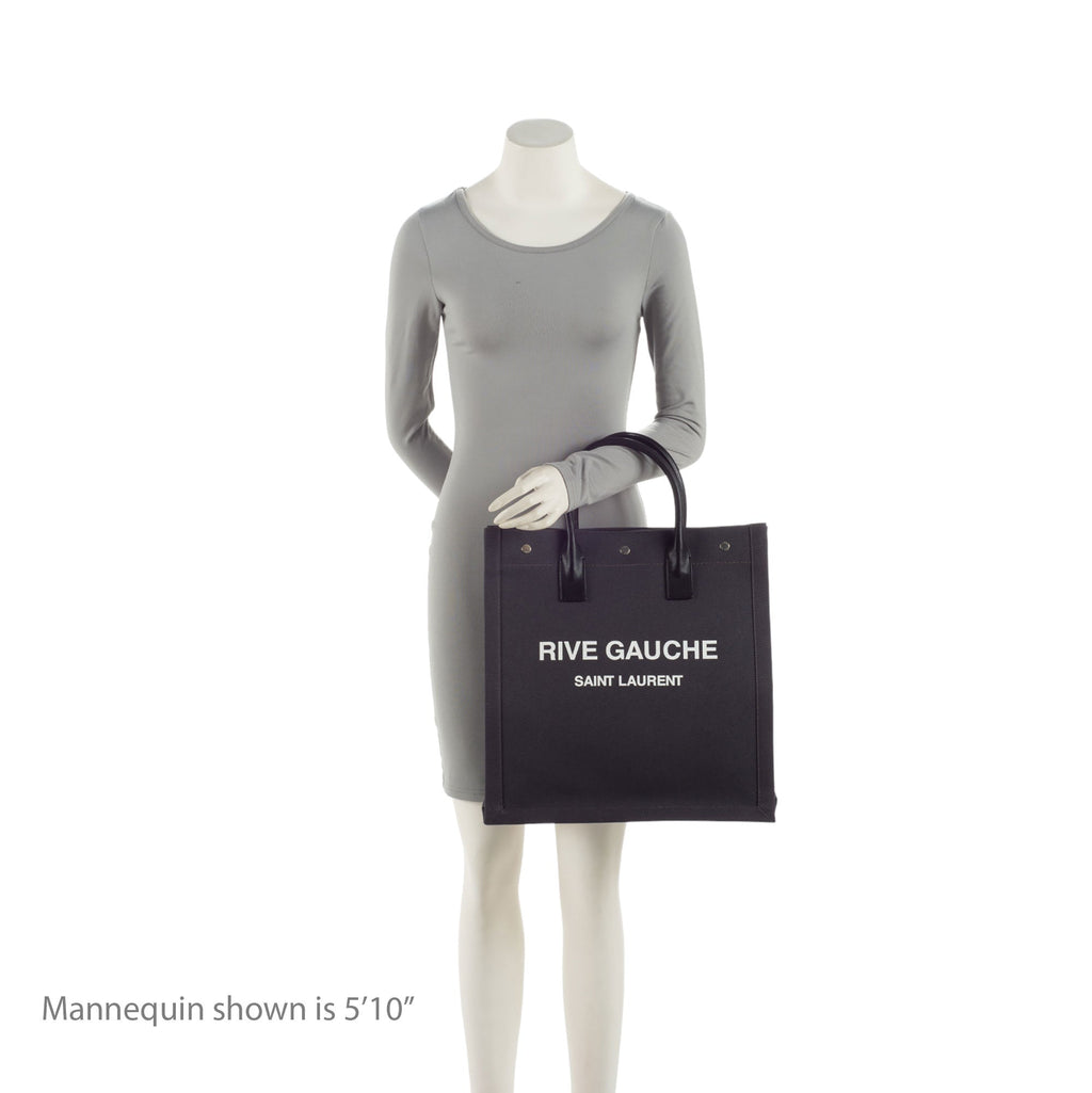 Saint Laurent Linen Calfskin Rive Gauche N/S Tote