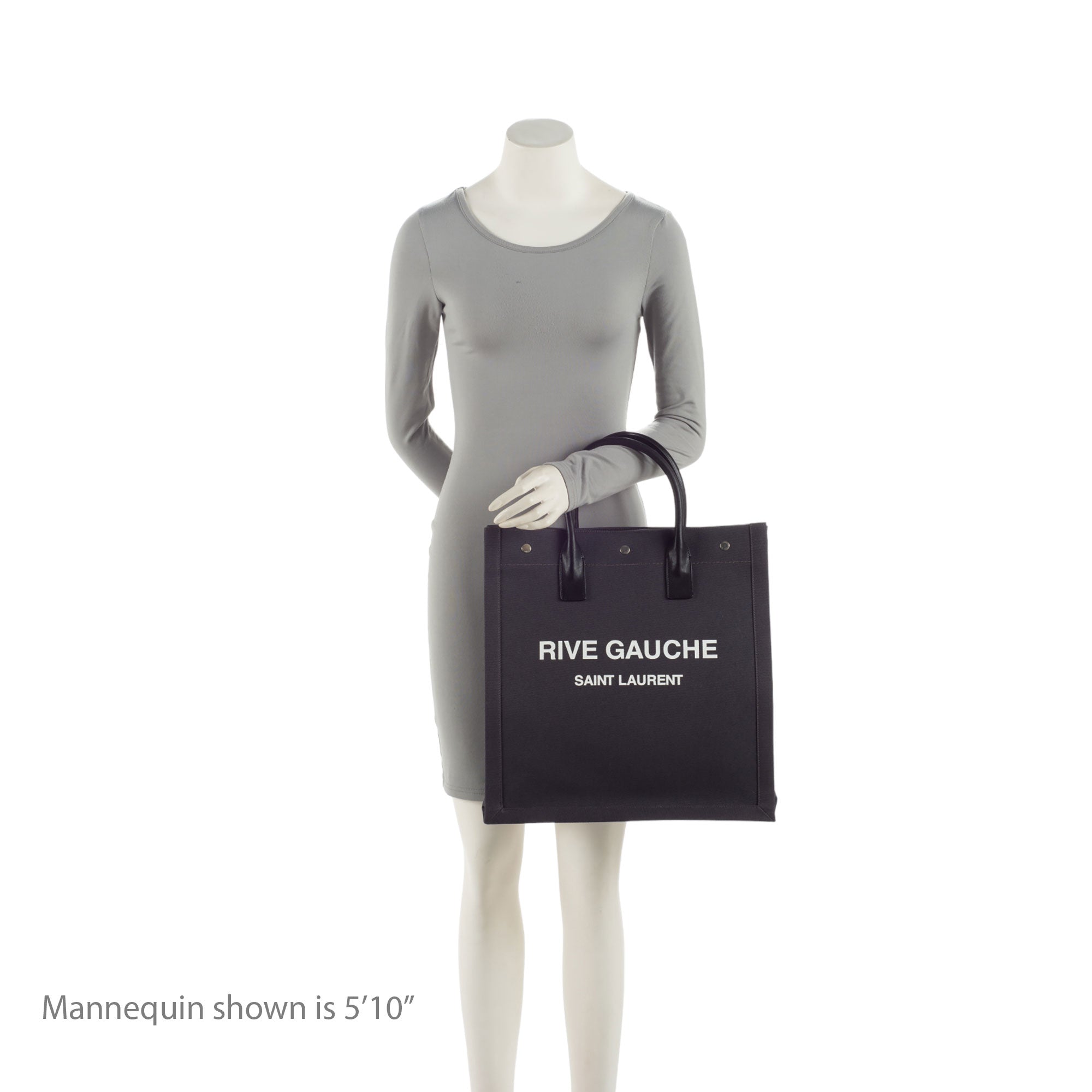 Saint Laurent Linen Calfskin Rive Gauche N/S Tote
