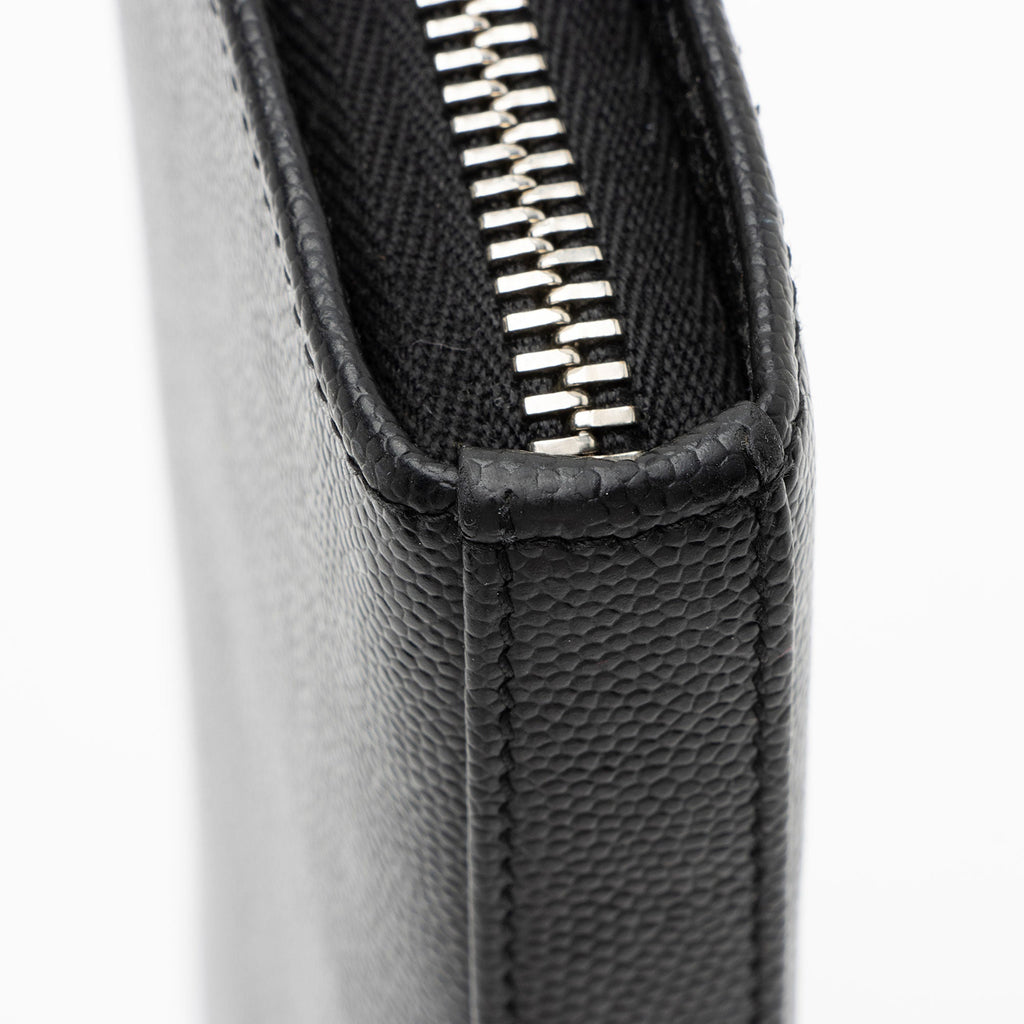 Saint Laurent Grain de Poudre Zip Around Wallet