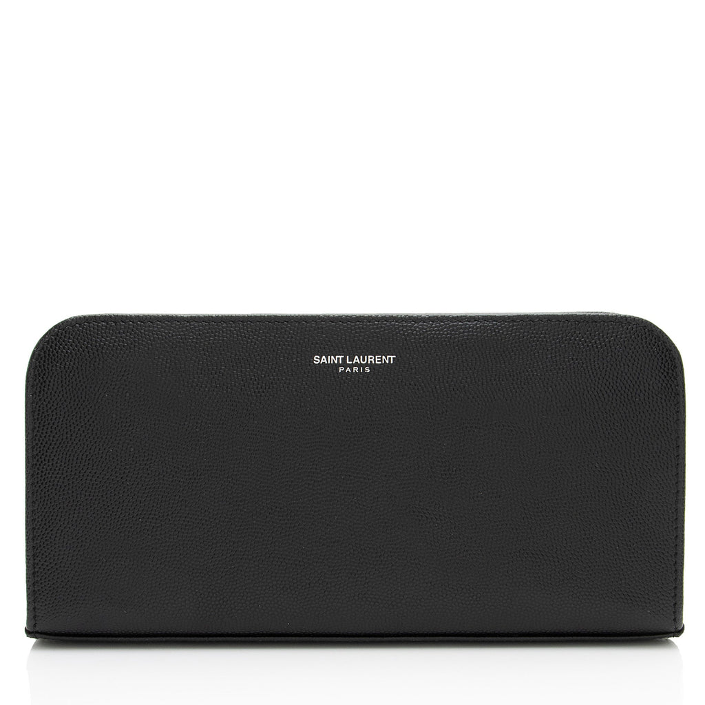 Saint Laurent Grain de Poudre Zip Around Wallet