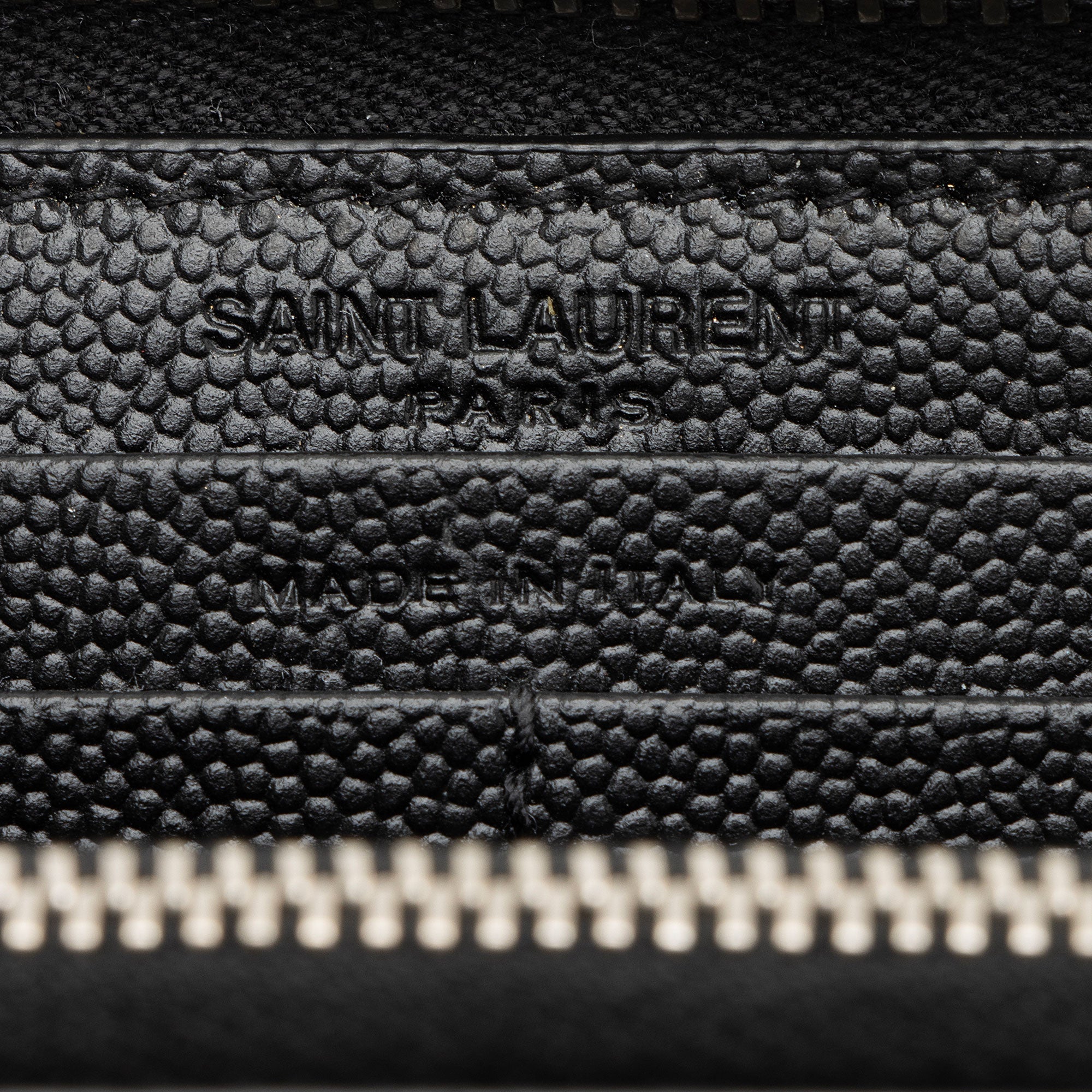 Saint Laurent Grain de Poudre Zip Around Wallet