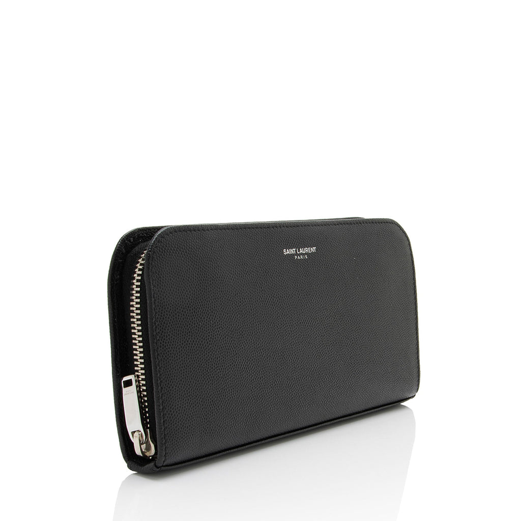 Saint Laurent Grain de Poudre Zip Around Wallet