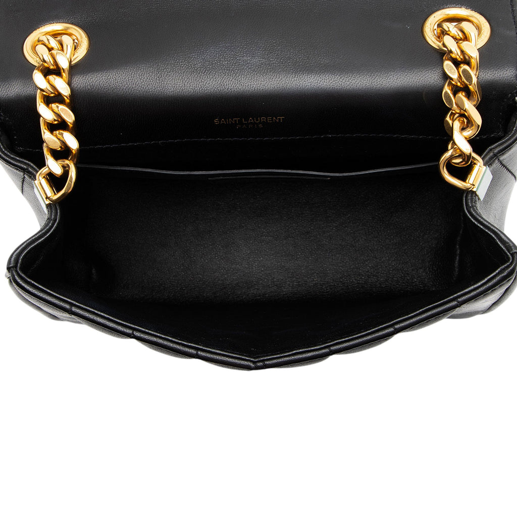 Saint Laurent Matalasse Calfskin Monogram Vicky Medium Shoulder Bag