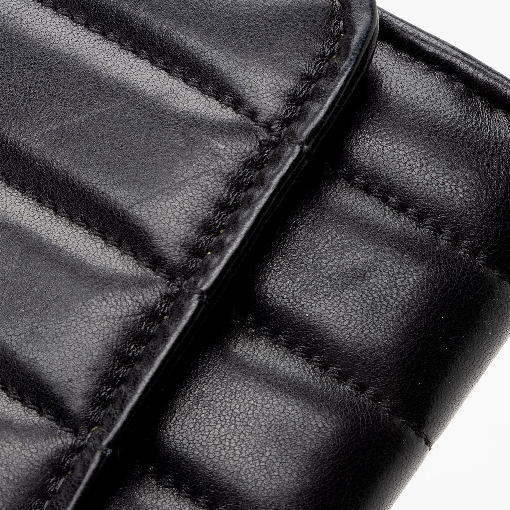 Saint Laurent Matalasse Calfskin Vicky Continental Wallet (SHF-22903)