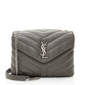 Saint Laurent Matelasse Calfskin LouLou Chain Small Crossbody Bag (SHF-22723)