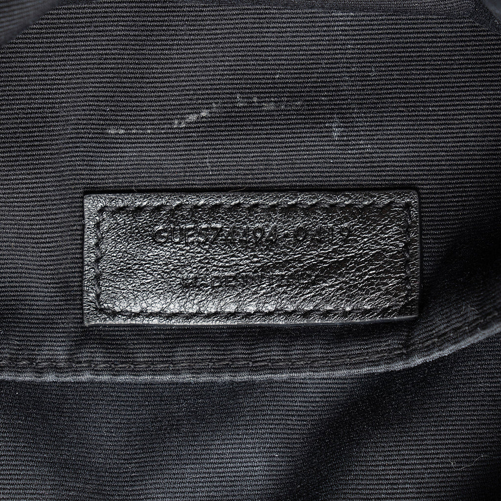 Saint Laurent Matelasse Calfskin Matte Black Monogram Lou Camera Bag (SHF-APSLqT)