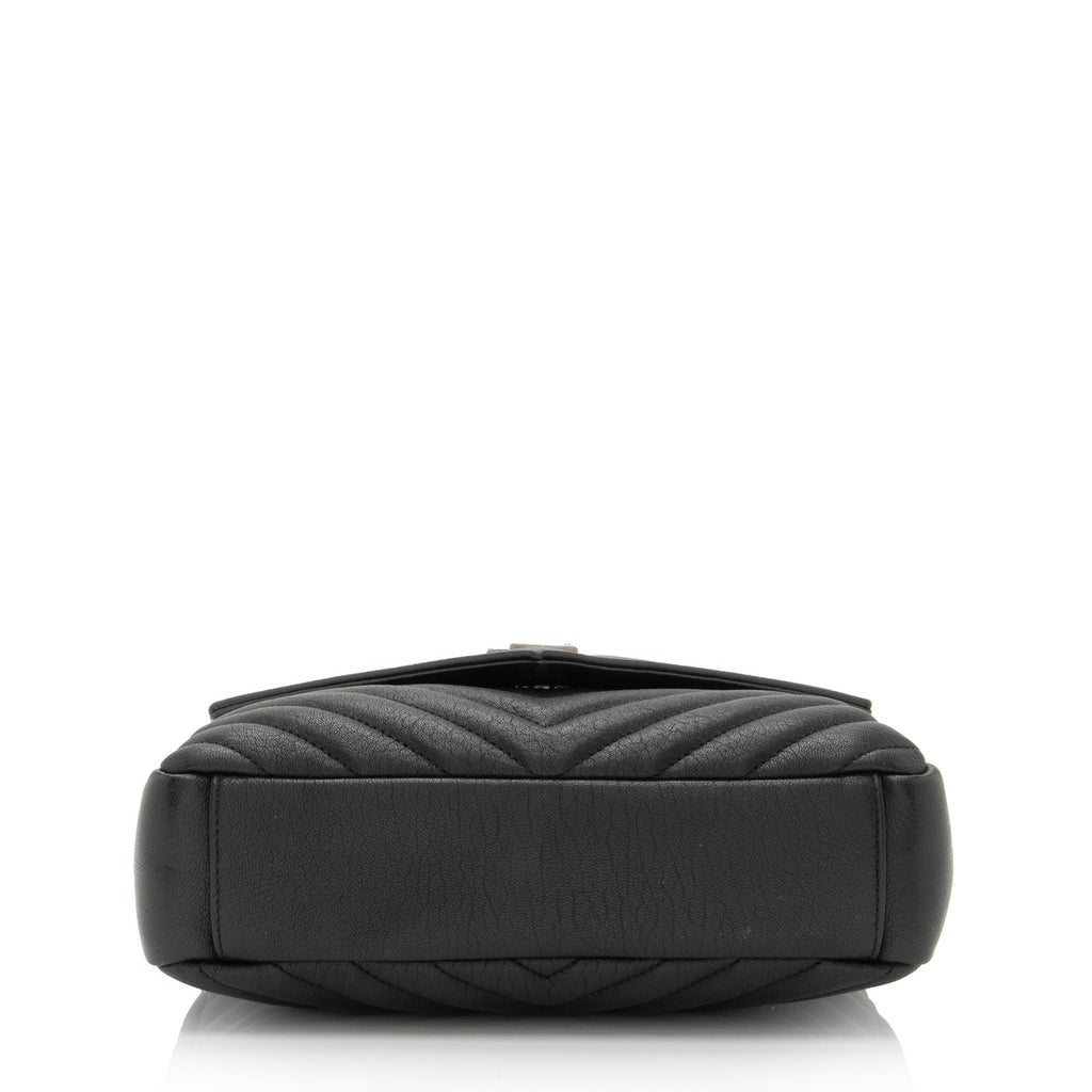 Saint Laurent Matelasse Calfskin Monogram College Medium Shoulder Bag (SHF-MMt0qg)
