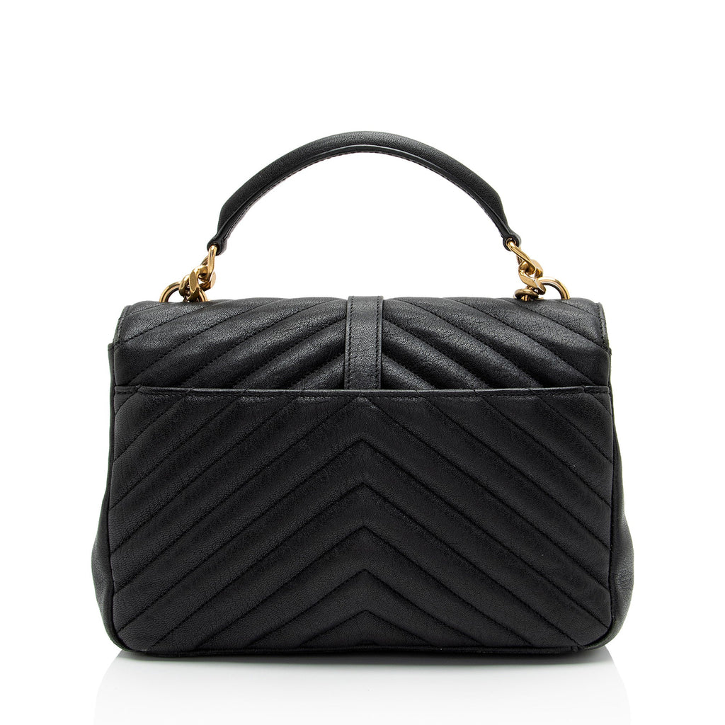 Saint Laurent Matelasse Calfskin Monogram College Medium Shoulder Bag (SHF-p3Eevf)
