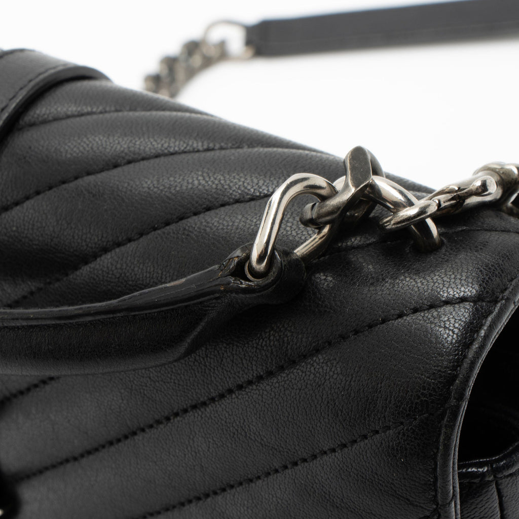 Saint Laurent Matelasse Calfskin Monogram College Medium Shoulder Bag