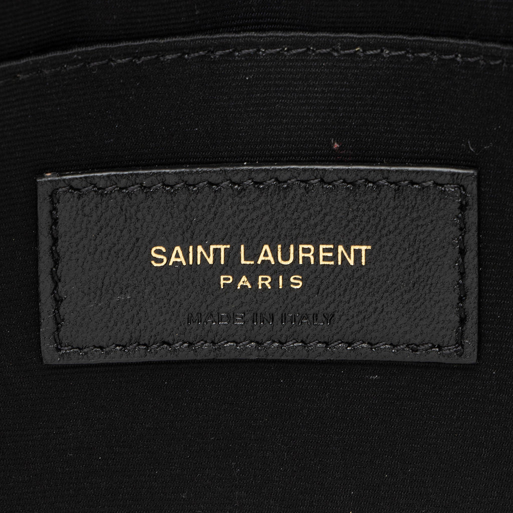 Saint Laurent Matelasse Calfskin Monogram Large Wristlet