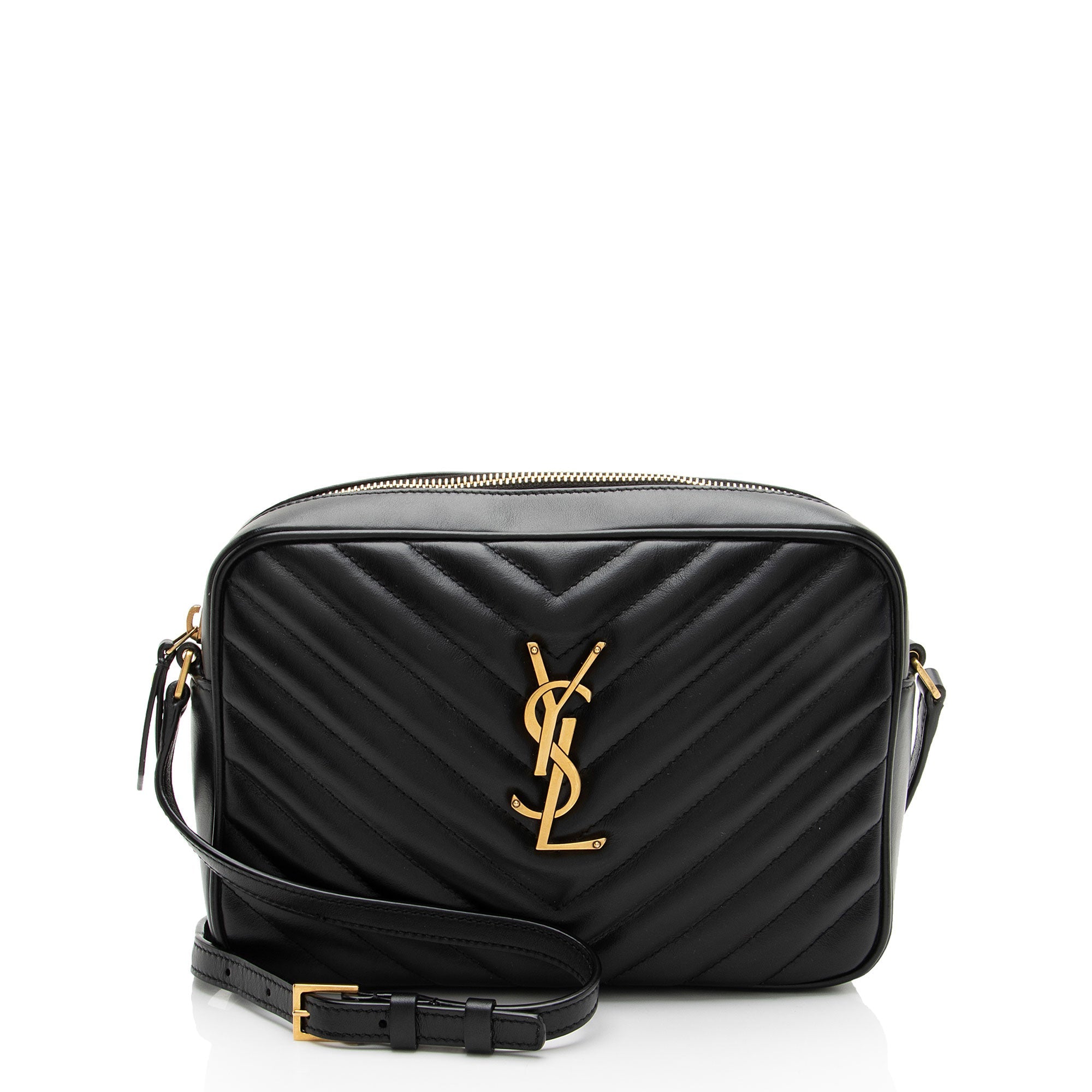 Saint Laurent Matelasse Calfskin Monogram Lou Camera Bag