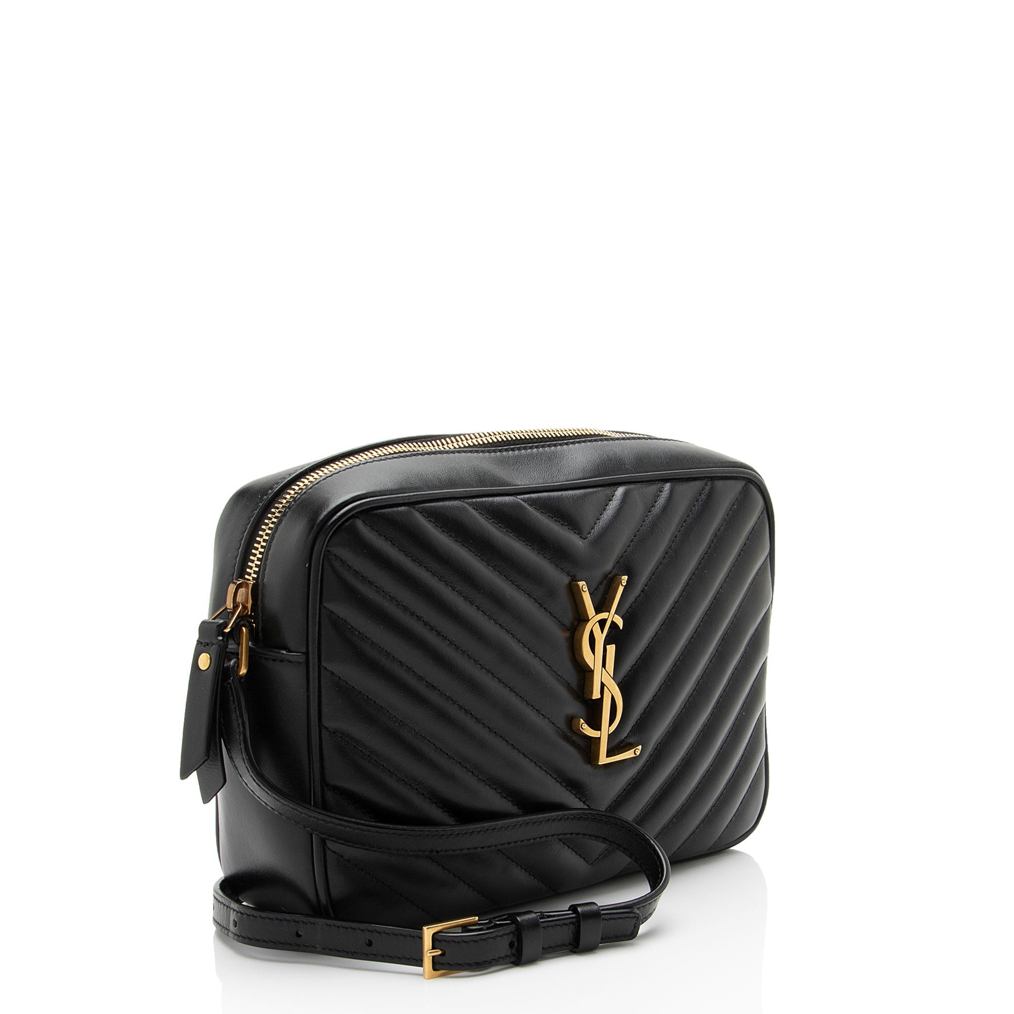 Saint Laurent Matelasse Calfskin Monogram Lou Camera Bag