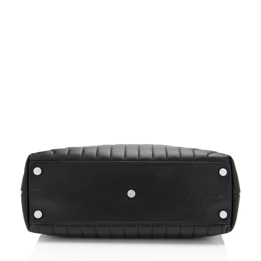 Saint Laurent Matelasse Calfskin Monogram LouLou Chain Large Shoulder Bag (SHF-F87Oll)