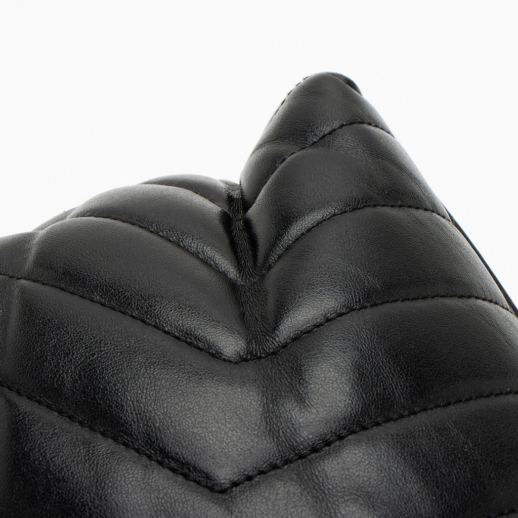 Saint Laurent Matelasse Calfskin Monogram LouLou Chain Large Shoulder Bag