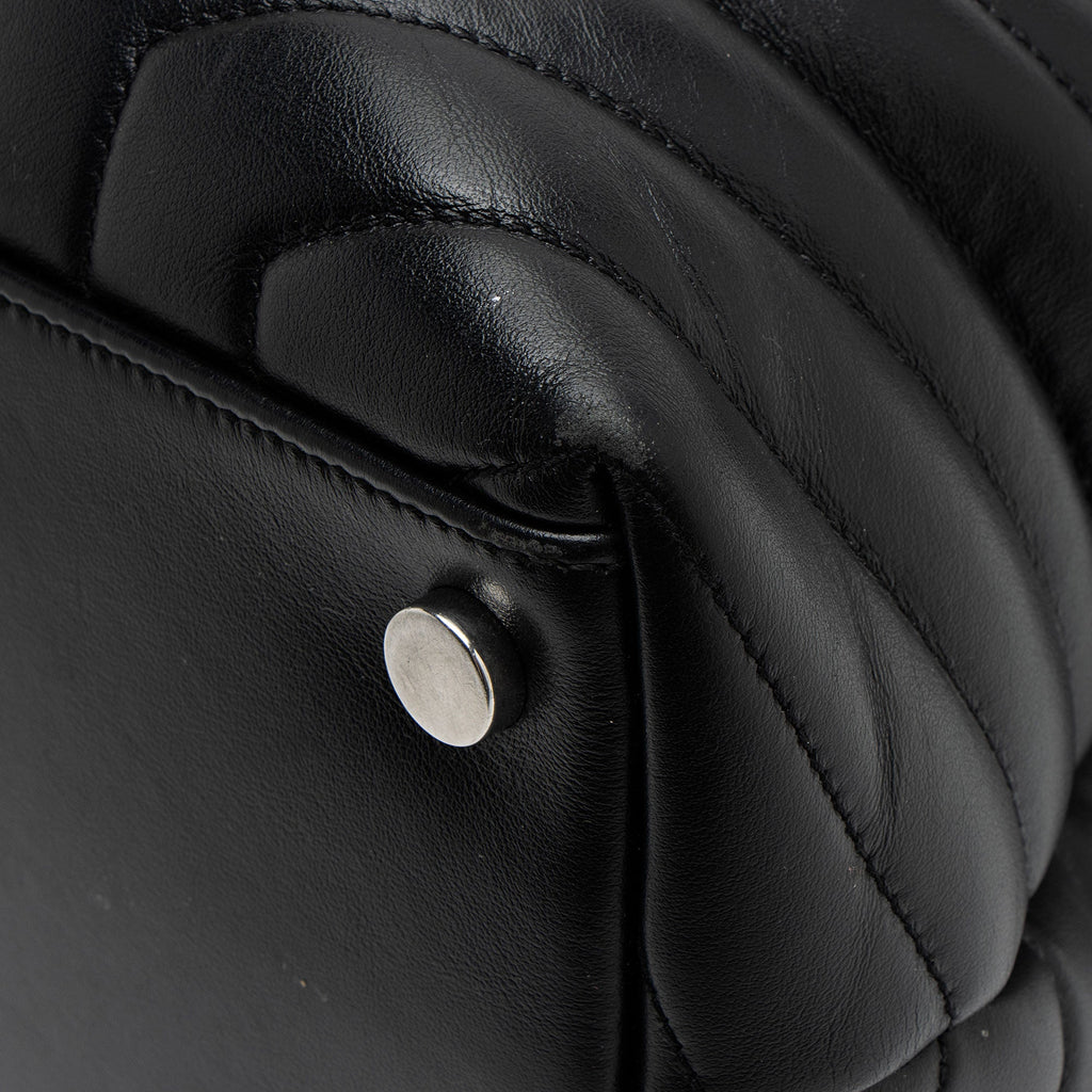Saint Laurent Matelasse Calfskin Monogram LouLou Chain Large Shoulder Bag