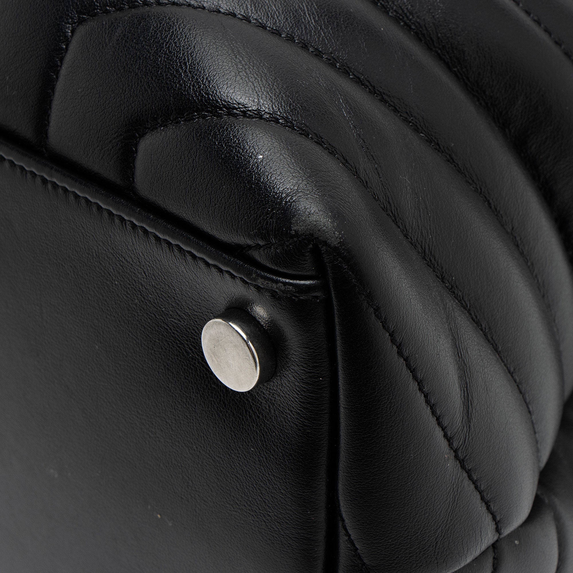 Saint Laurent Matelasse Calfskin Monogram LouLou Chain Large Shoulder Bag