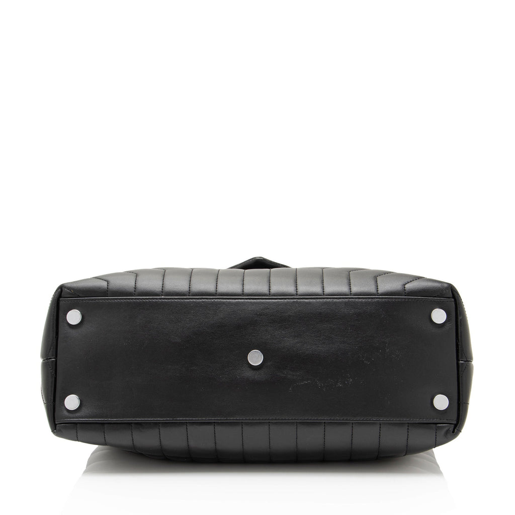 Saint Laurent Matelasse Calfskin Monogram LouLou Chain Large Shoulder Bag
