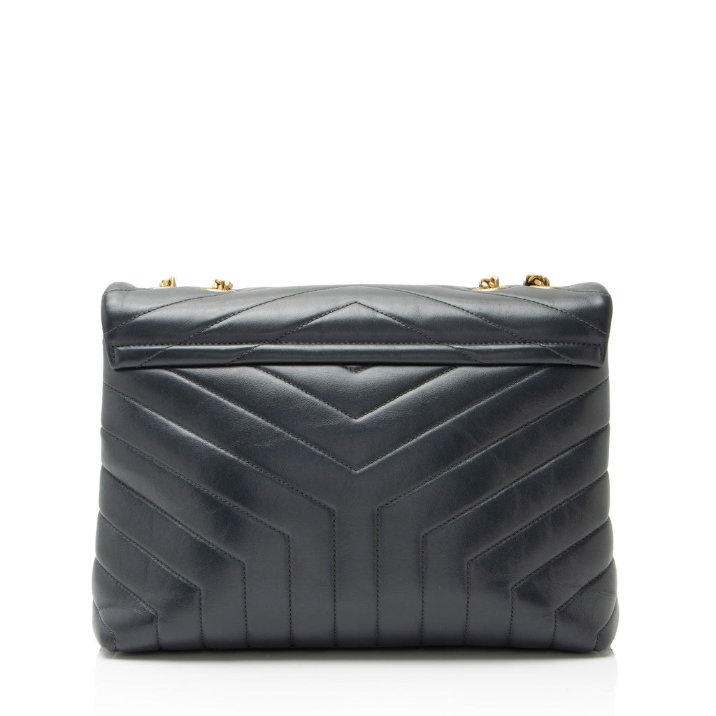 Saint Laurent Matelasse Calfskin Monogram LouLou Chain Medium Shoulder Bag