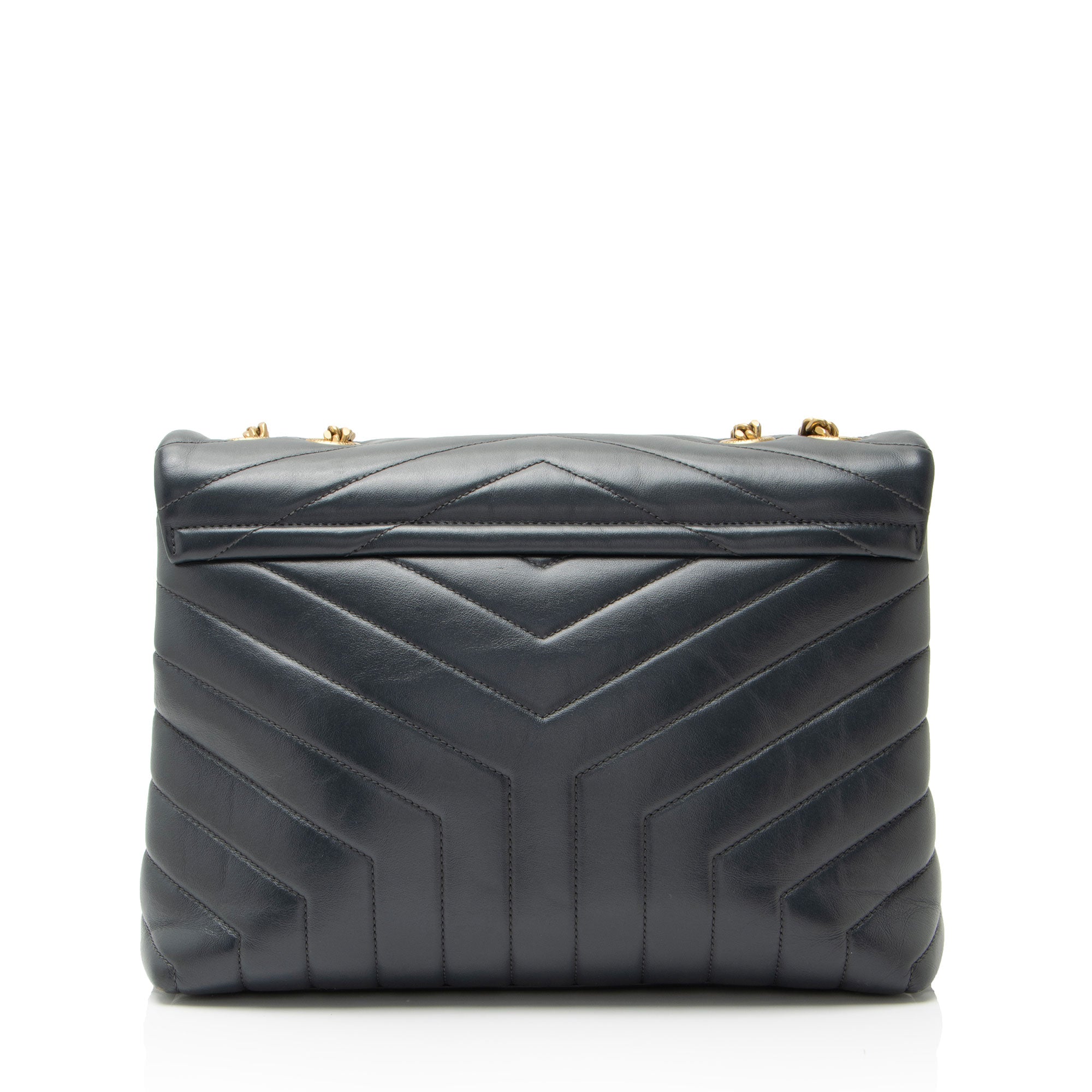Saint Laurent Matelasse Calfskin Monogram LouLou Chain Medium Shoulder Bag