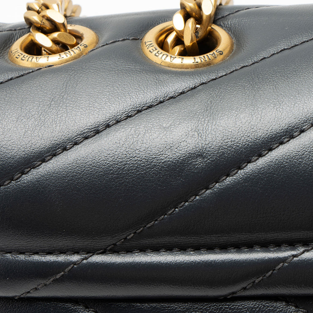 Saint Laurent Matelasse Calfskin Monogram LouLou Chain Medium Shoulder Bag