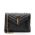 Saint Laurent Matelasse Calfskin Monogram LouLou Chain Medium Shoulder Bag (SHF-ksqMxY)
