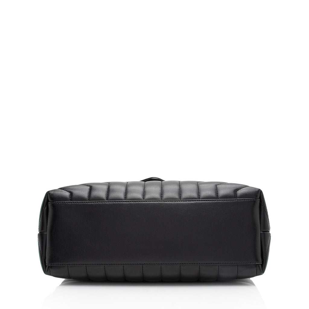 Saint Laurent Matelasse Calfskin Monogram LouLou Chain Medium Shoulder Bag