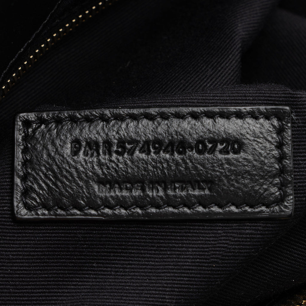 Saint Laurent Matelasse Calfskin Monogram LouLou Chain Medium Shoulder Bag