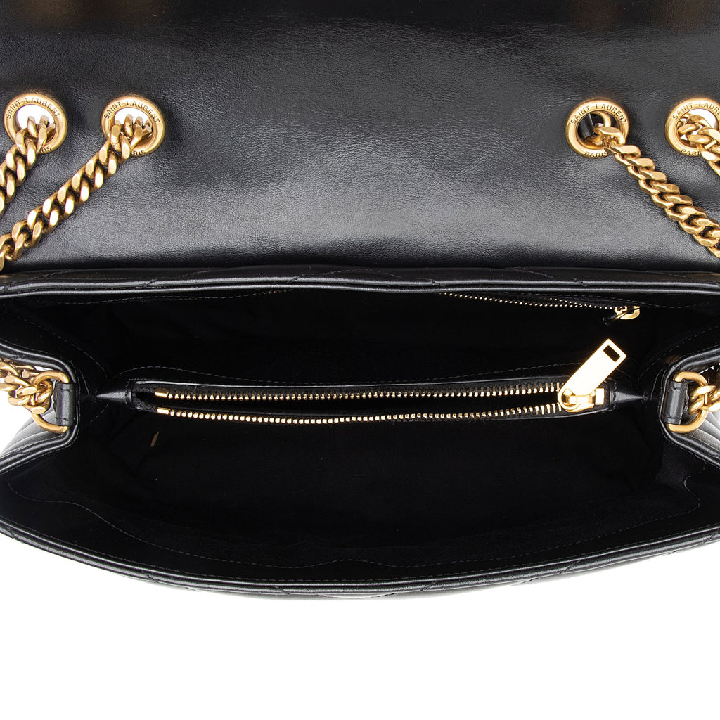 Saint Laurent Matelasse Calfskin Monogram LouLou Chain Medium Shoulder Bag
