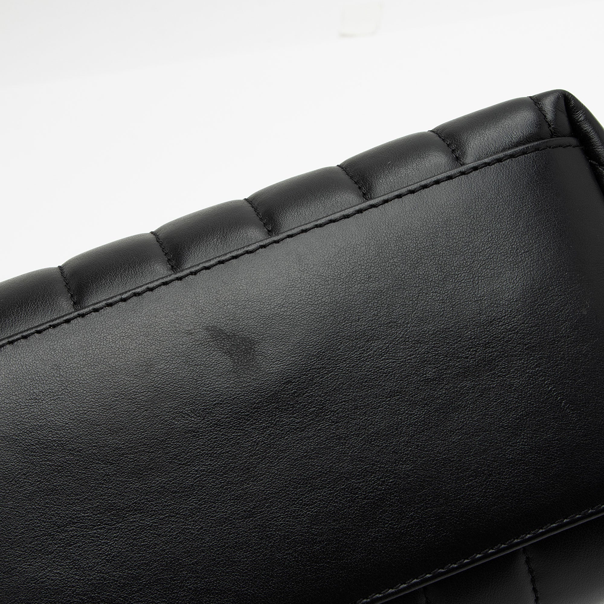 Saint Laurent Matelasse Calfskin Monogram LouLou Chain Medium Shoulder Bag (SHF-pHhqQ4)
