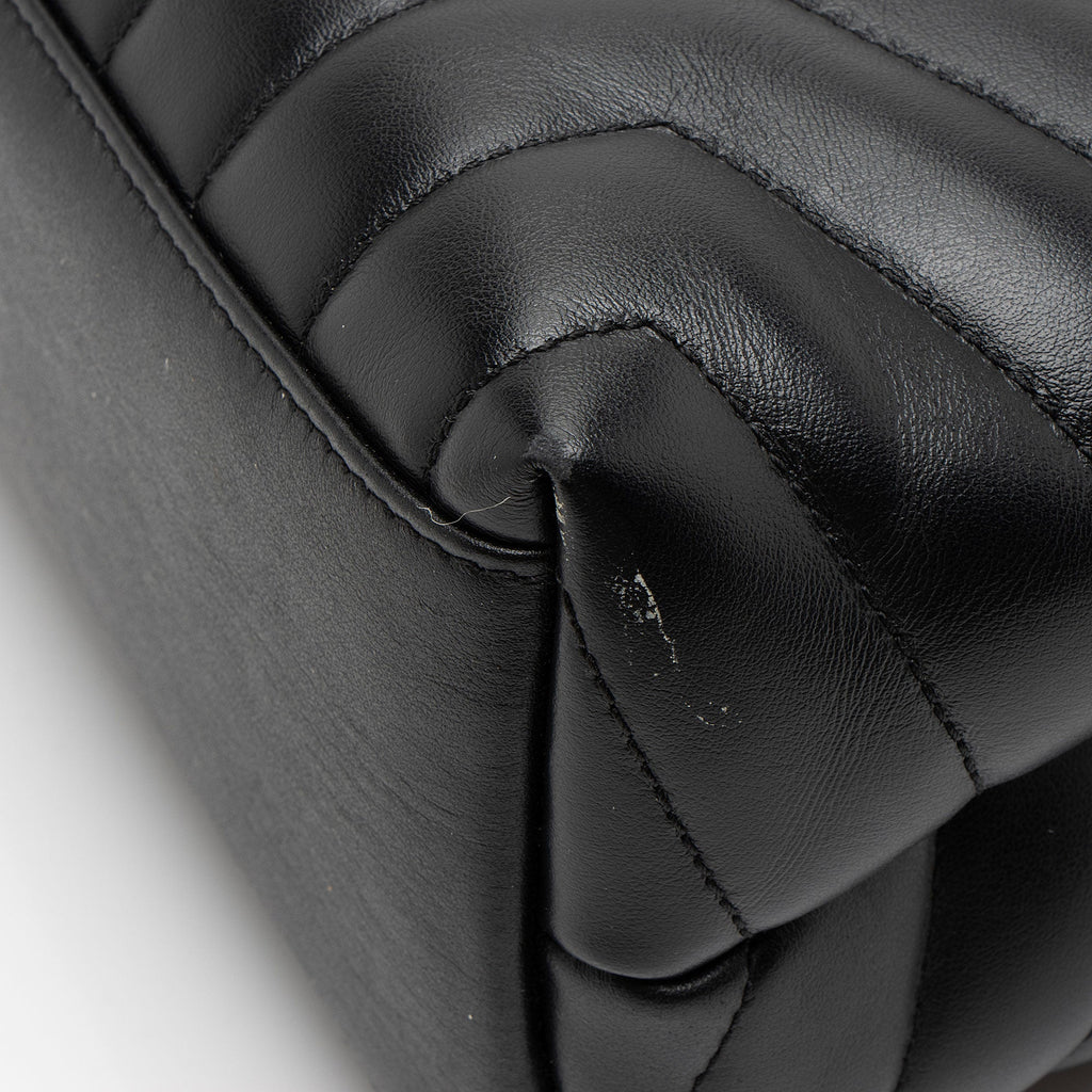 Saint Laurent Matelasse Calfskin Monogram LouLou Chain Medium Shoulder Bag