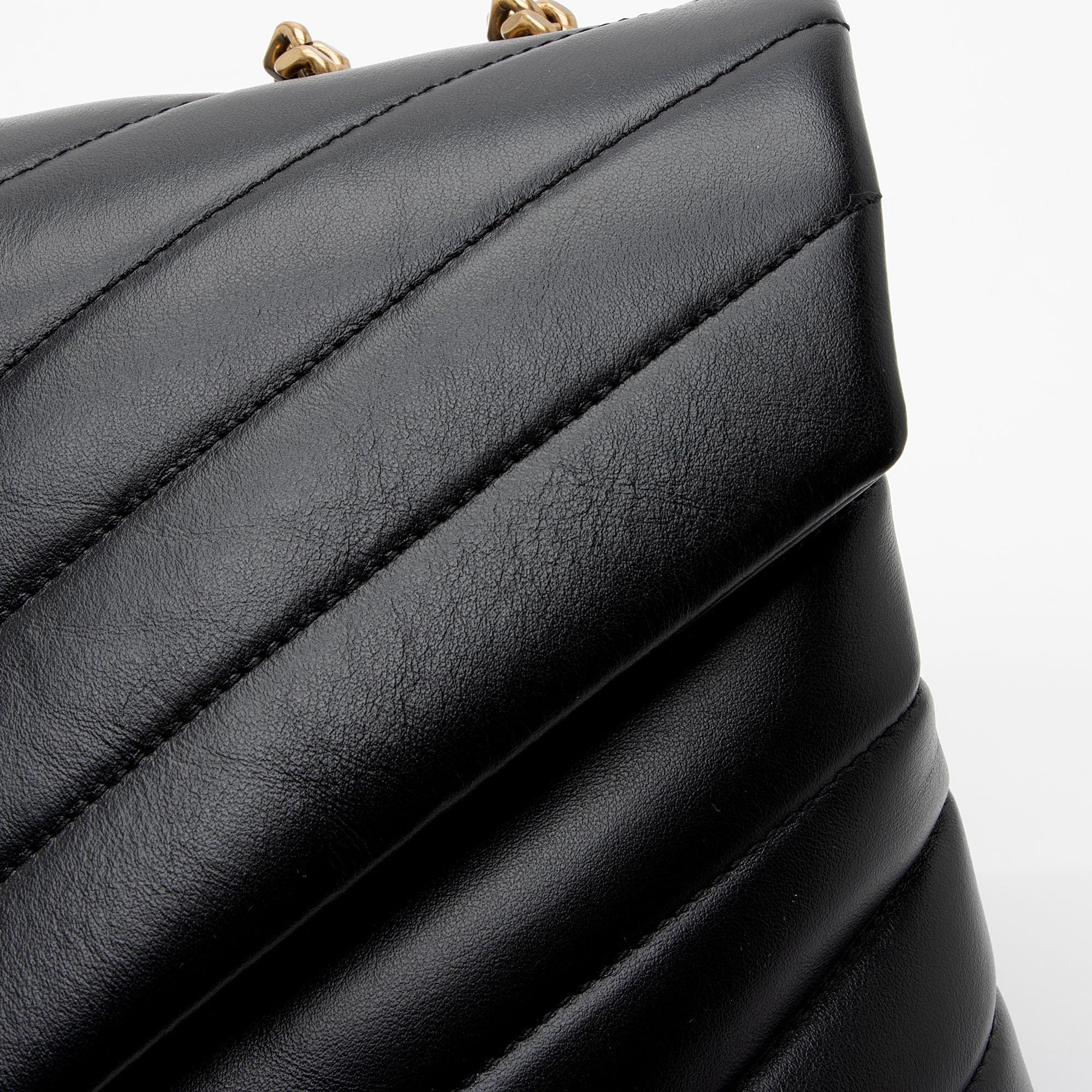 Saint Laurent Matelasse Calfskin Monogram LouLou Chain Medium Shoulder Bag