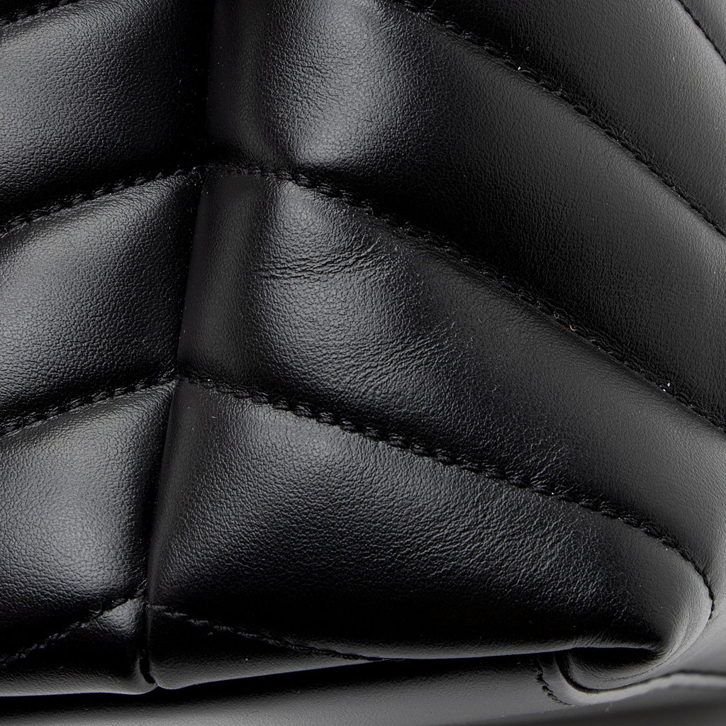 Saint Laurent Matelasse Calfskin Monogram LouLou Chain Medium Shoulder Bag
