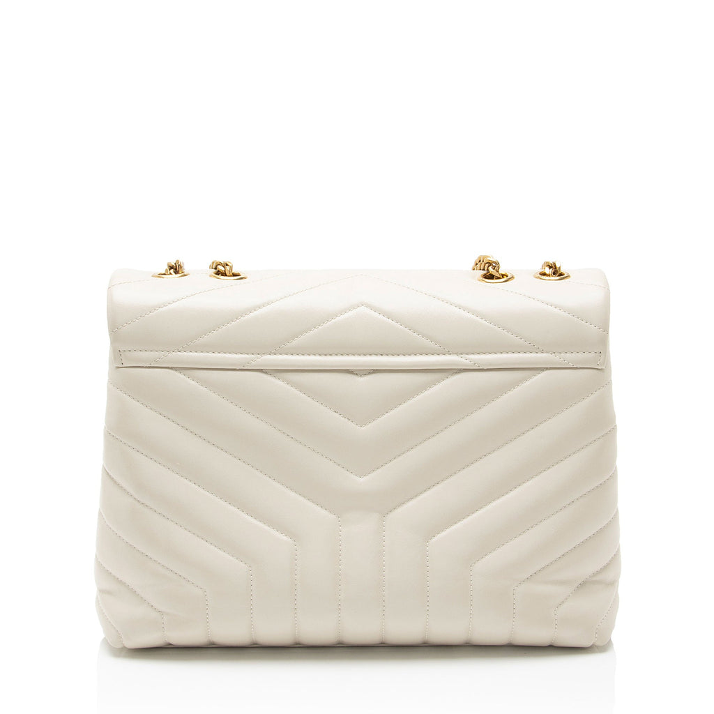 Saint Laurent Matelasse Calfskin Monogram LouLou Chain Medium Shoulder Bag