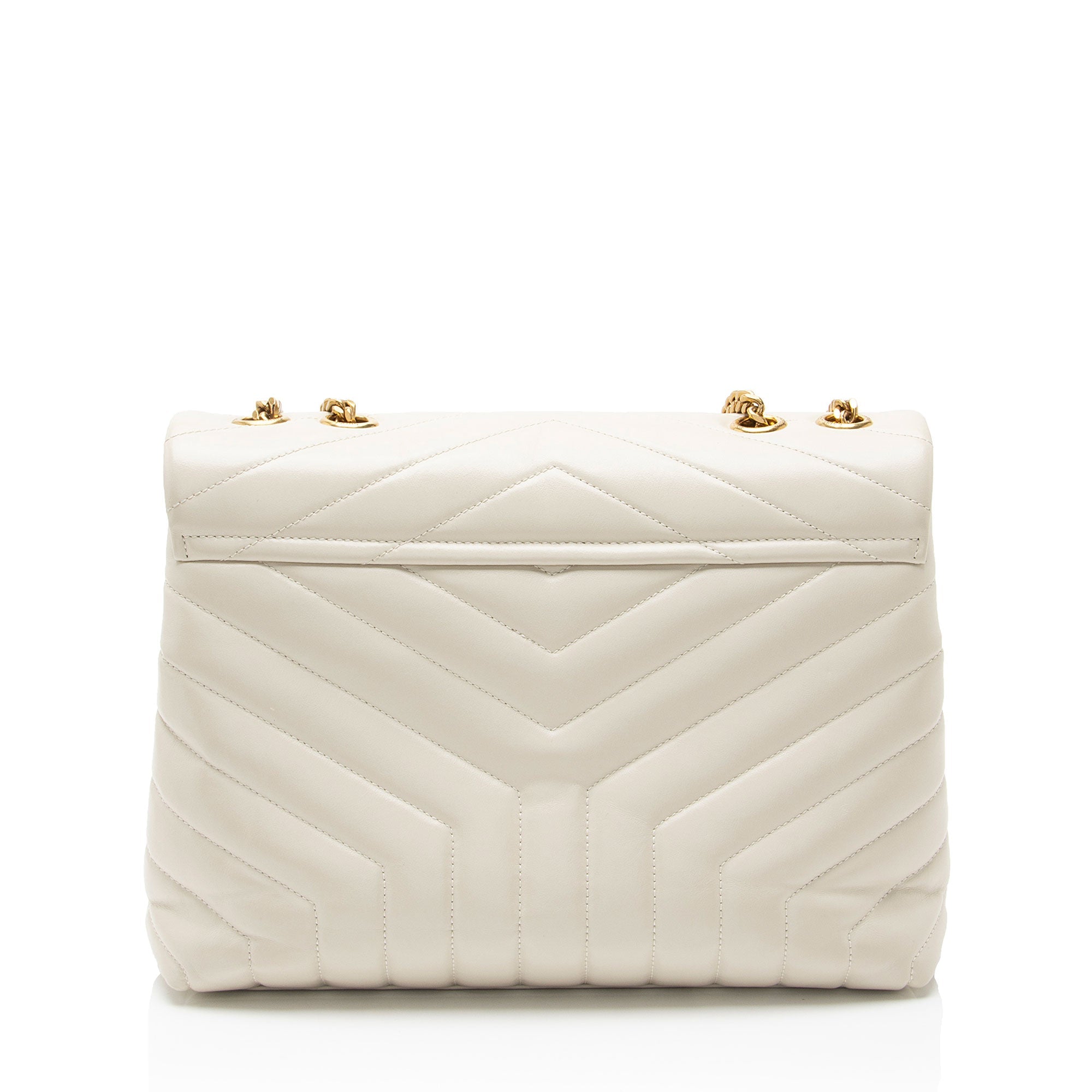 Saint Laurent Matelasse Calfskin Monogram LouLou Chain Medium Shoulder Bag