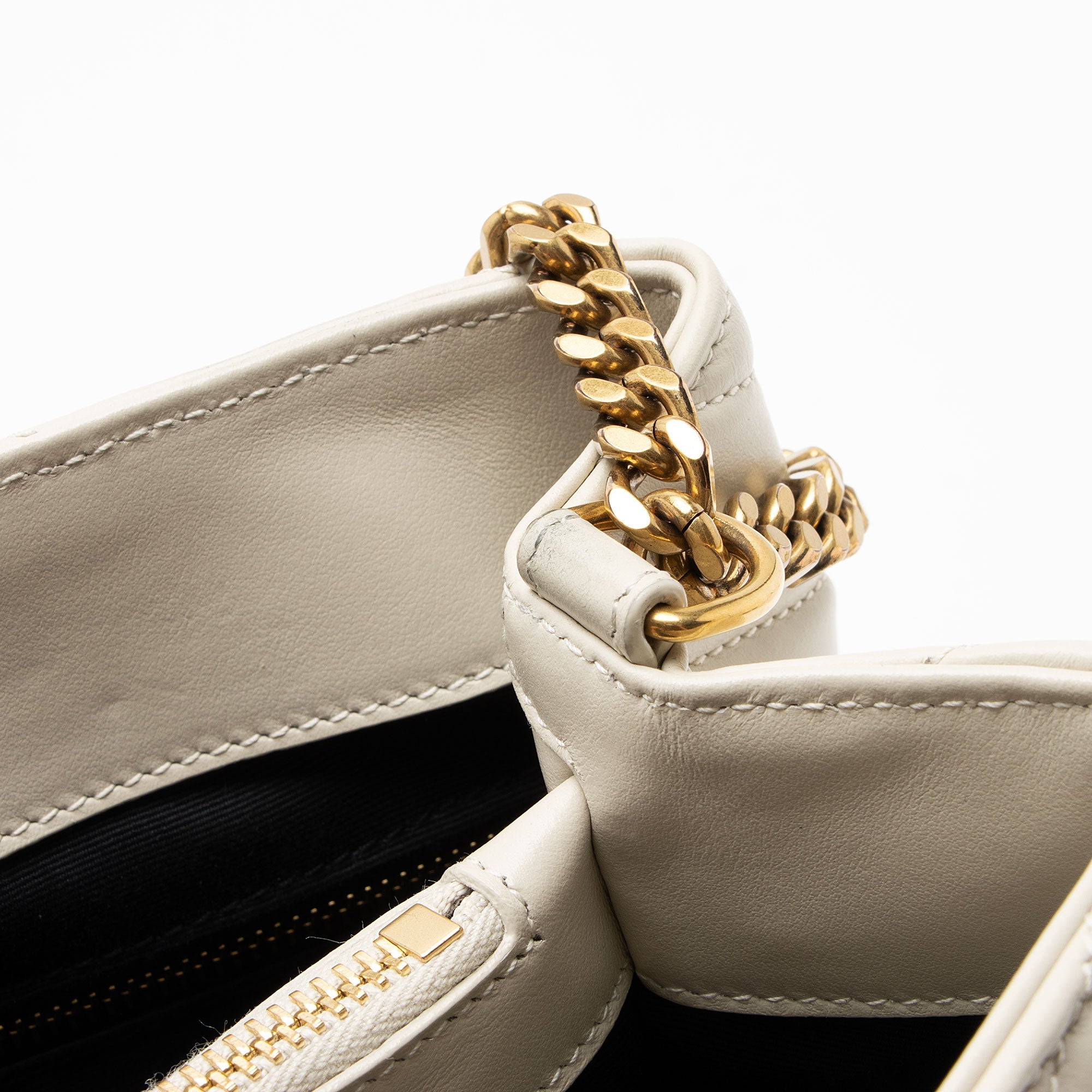 Saint Laurent Matelasse Calfskin Monogram LouLou Chain Medium Shoulder Bag