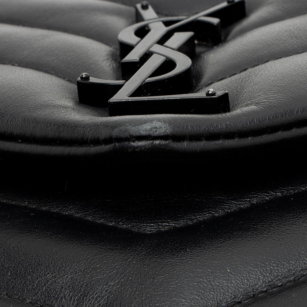 Saint Laurent Matelasse Calfskin Monogram LouLou Chain Medium Shoulder Bag