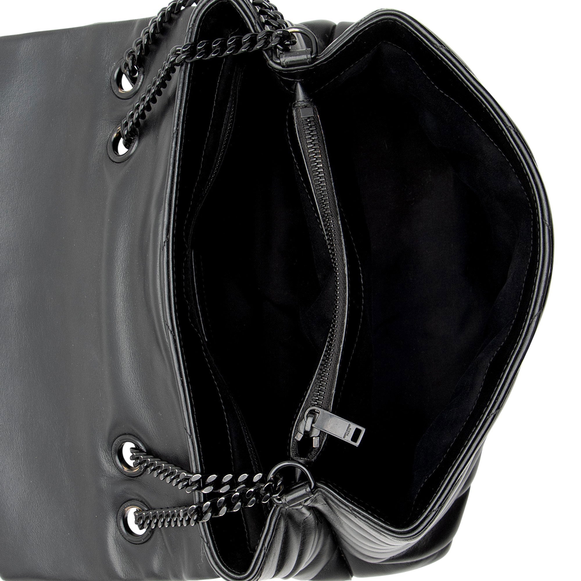 Saint Laurent Matelasse Calfskin Monogram LouLou Chain Medium Shoulder Bag