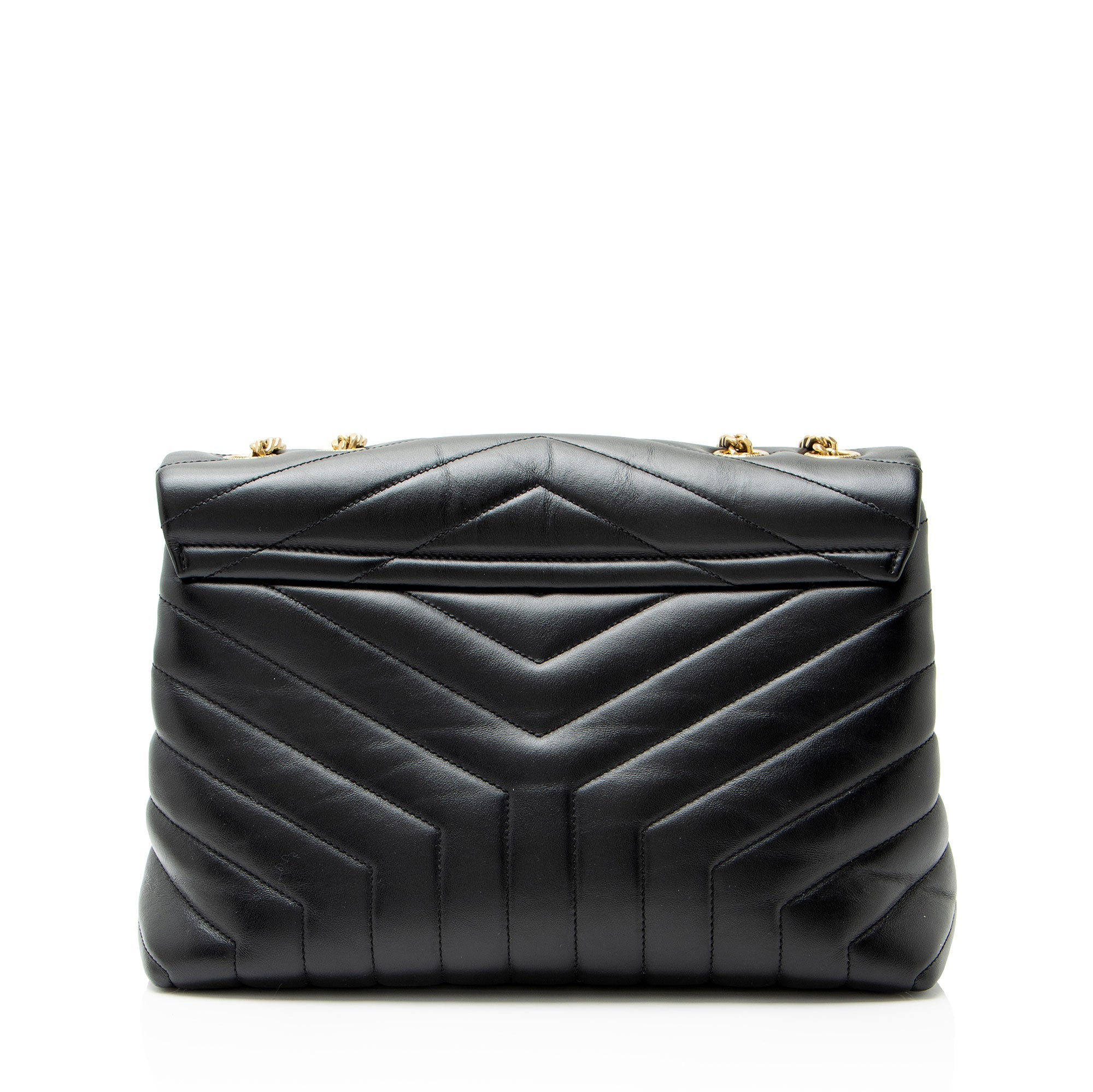Saint Laurent Matelasse Calfskin Monogram LouLou Chain Medium Shoulder Bag