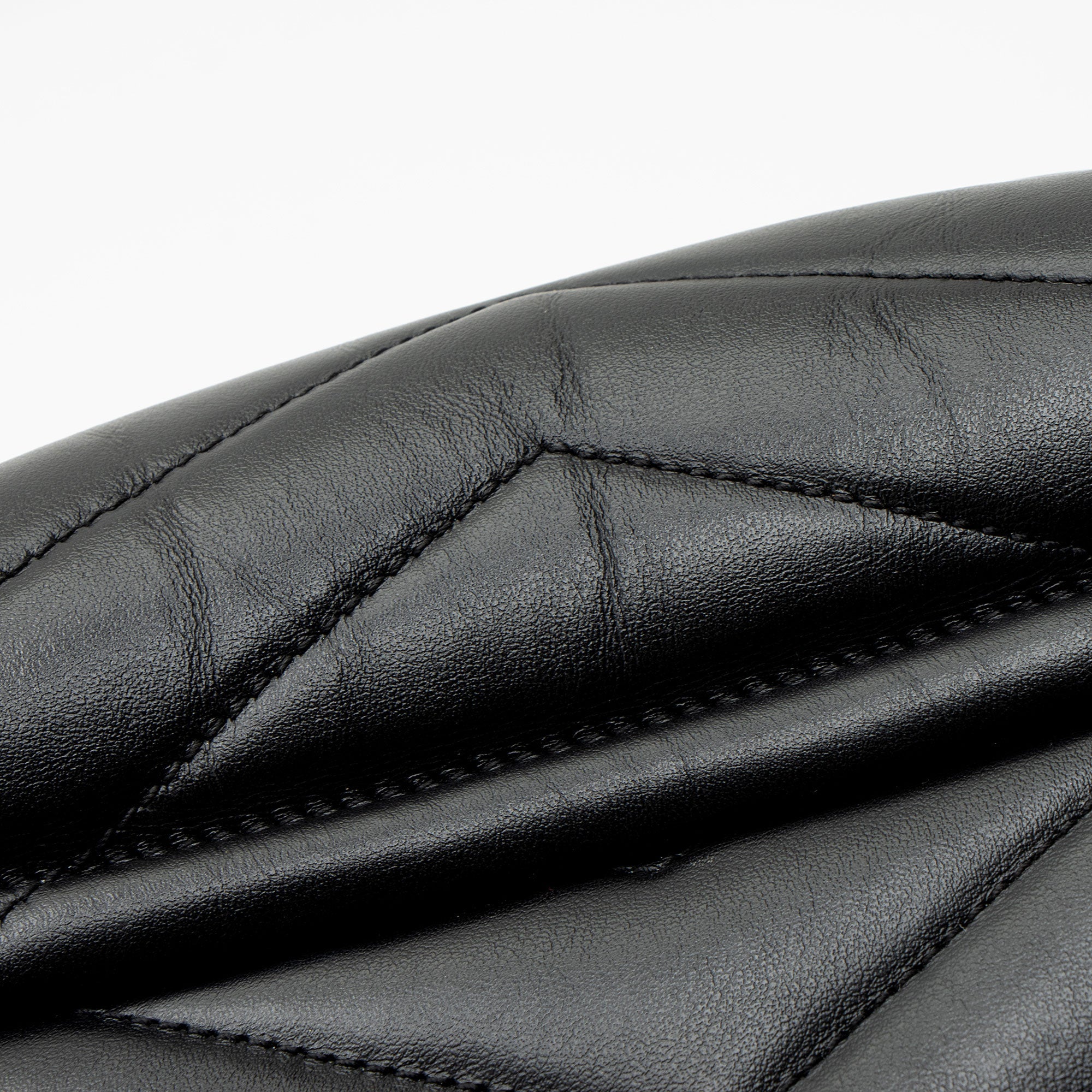 Saint Laurent Matelasse Calfskin Monogram LouLou Chain Medium Shoulder Bag
