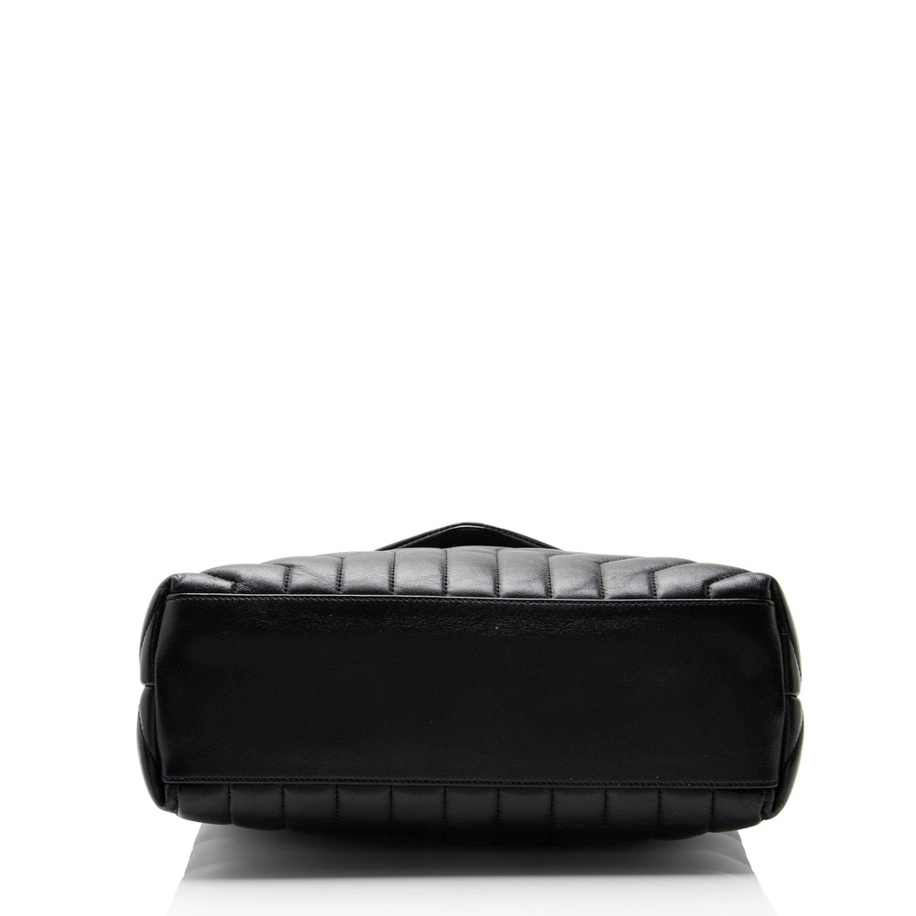Saint Laurent Matelasse Calfskin Monogram LouLou Chain Medium Shoulder Bag