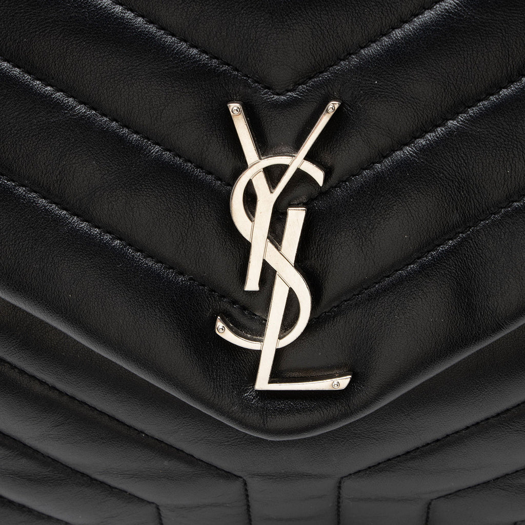 Saint Laurent Matelasse Calfskin Monogram LouLou Chain Medium Shoulder Bag