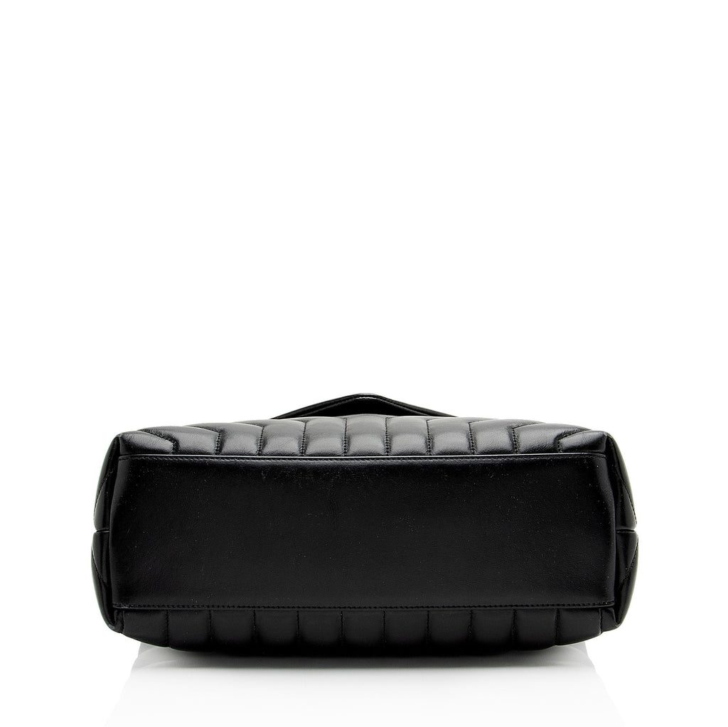 Saint Laurent Matelasse Calfskin Monogram LouLou Chain Medium Shoulder Bag