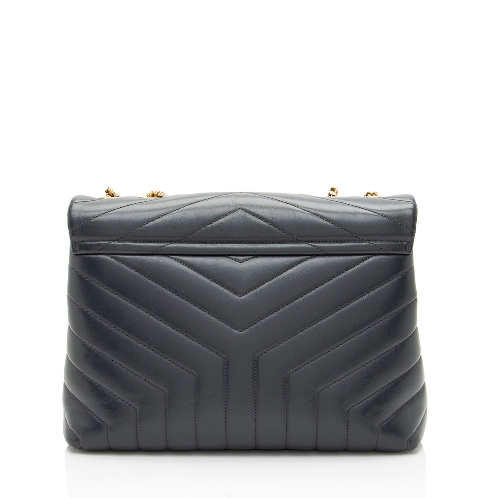 Saint Laurent Matelasse Calfskin Monogram LouLou Chain Medium Shoulder