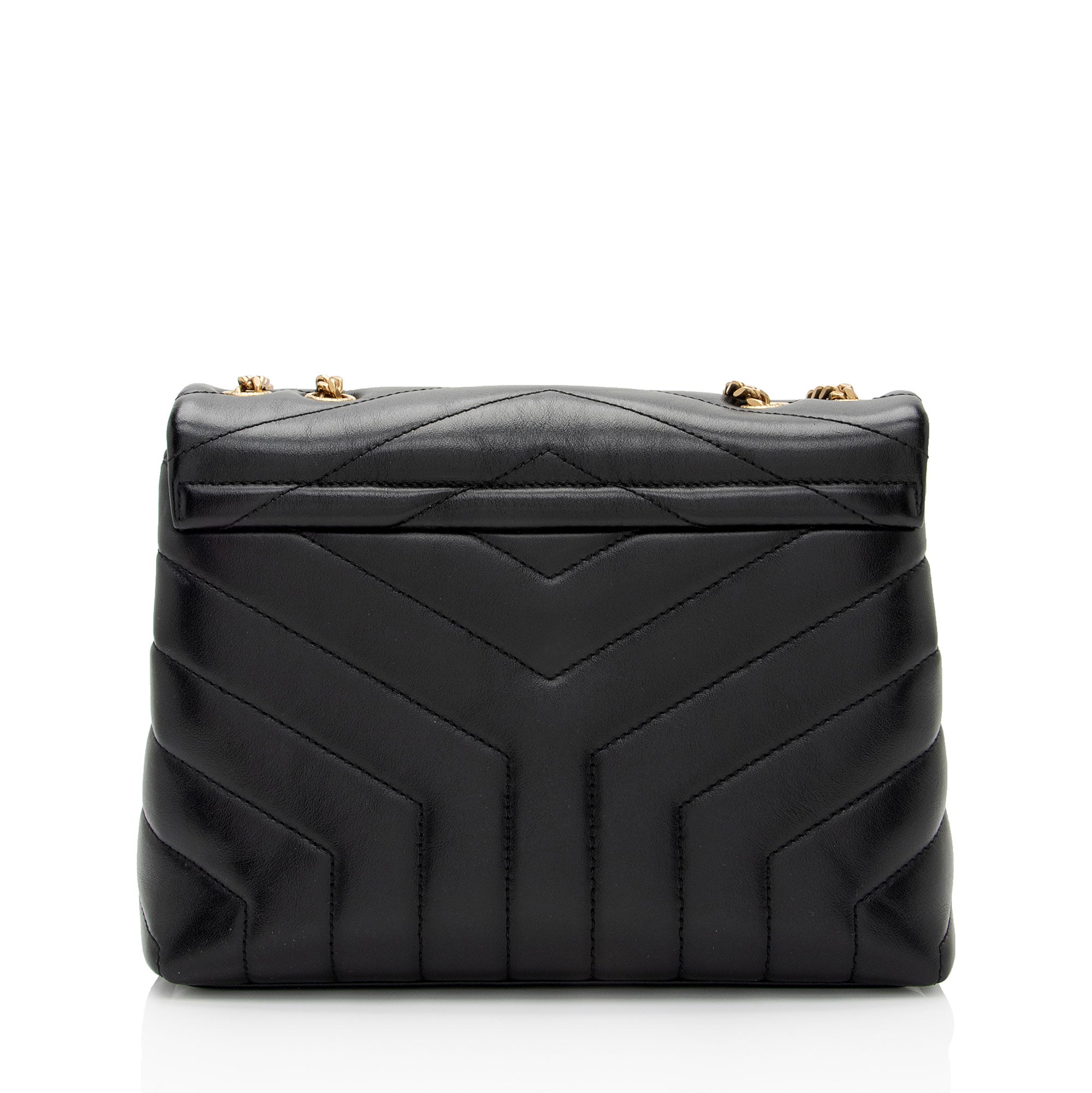 Saint Laurent Matelasse Calfskin Monogram LouLou Chain Small Crossbody (SHF-8o8aXB)